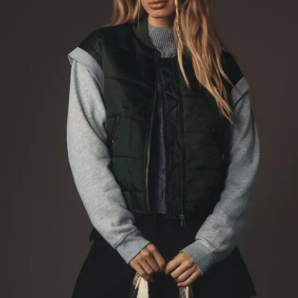 Daily Practice by Anthropologie Skill Set Jacket Top Oversized Zip-Up XXS